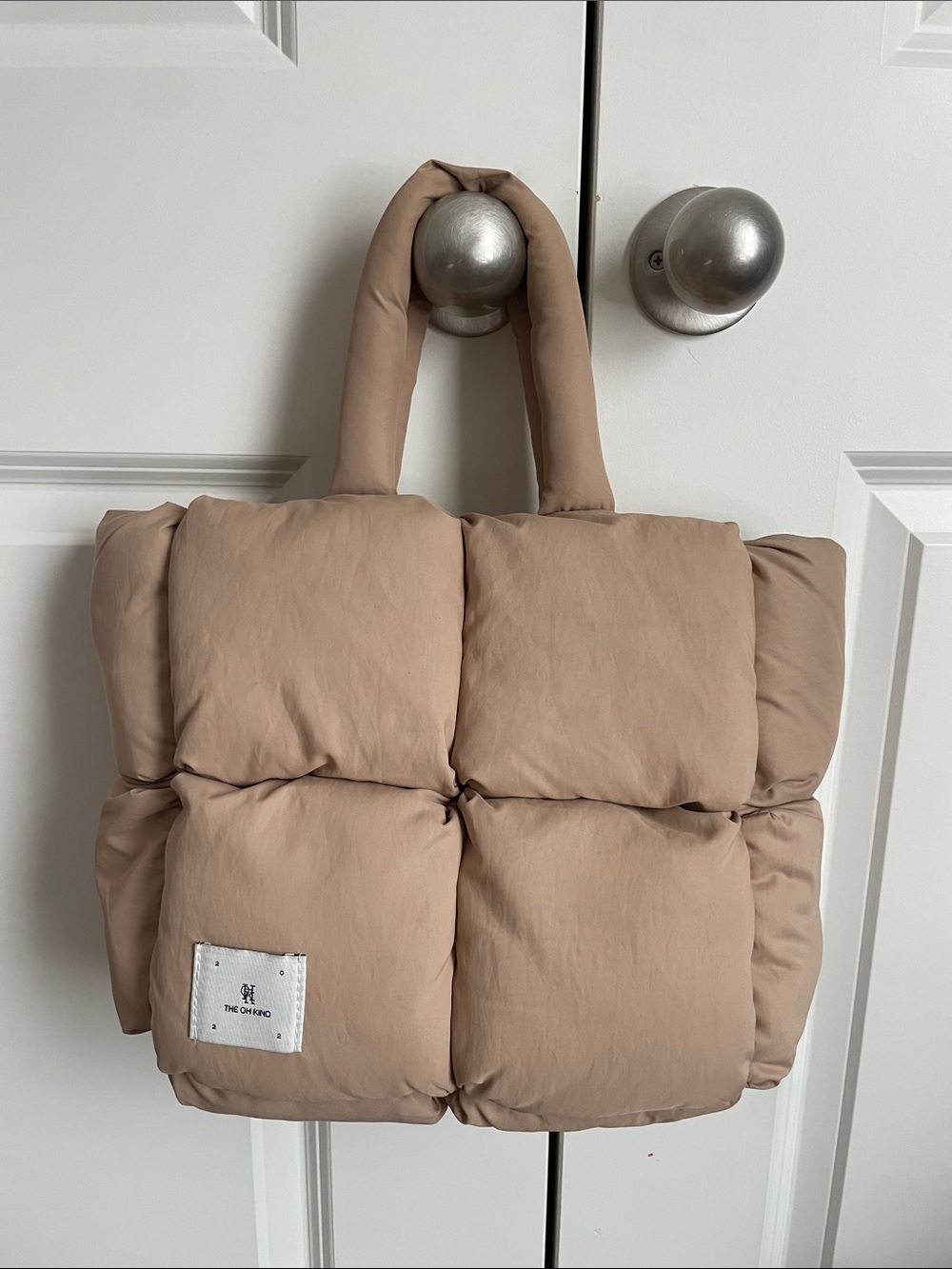 The OH Kind Beige Puffer Tote Bag